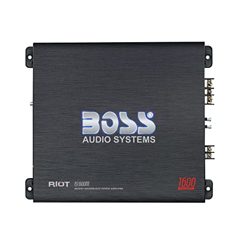 BOSS Audio Riot R1600M Monoblock, Klasse A/B-Verstärker mit 1600 Watt
