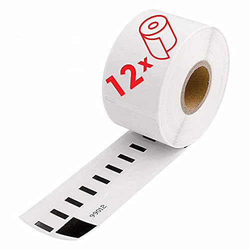 12 Rollen 99012 Etiketten kompatibel für Dymo LabelWriter Etikettendrucker, 36mm x 89mm, 260 Stück pro Rolle, S0722400 Vielzweck-Etiketten von SmartProduct