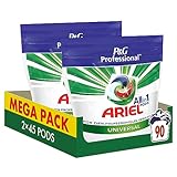 Ariel Professional All-in-1 Pods Regulär Waschmittel, 90 Waschladungen (2 x 45 Kapseln), Ausgezeichnete Fleckentfernung schon ab der ersten Wäsche