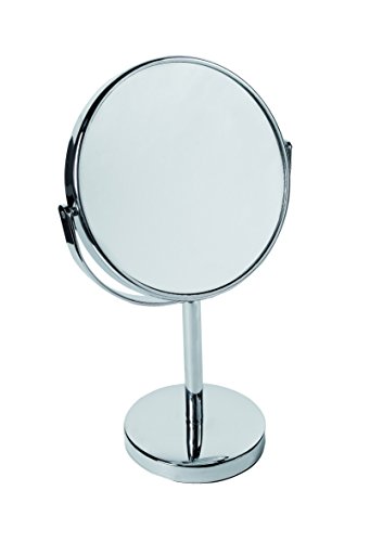 Gerson Spiegel Chrom auf Fuß 5-fache Vergrößerung Durchmesser 15 cm, Höhe 28 cm