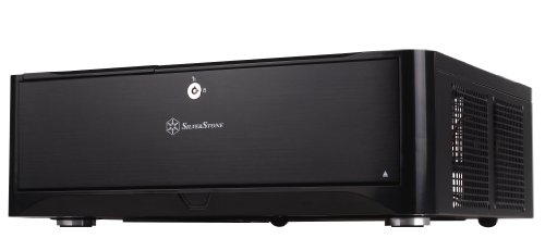 SilverStone SST-GD06B - Grandia HTPC Micro ATX Desktop Gehäuse mit hochleistungsfähigem und geräuscharmen Kühlsystem, schwarz