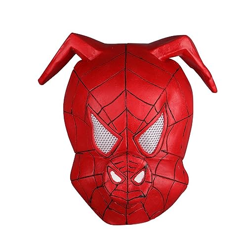 Hworks Cosplay Kostüm Maske Schwein Man Maske Full Face Spider Man Head Cover Spider Hero Parallel Universum Halloween Anime Requisiten