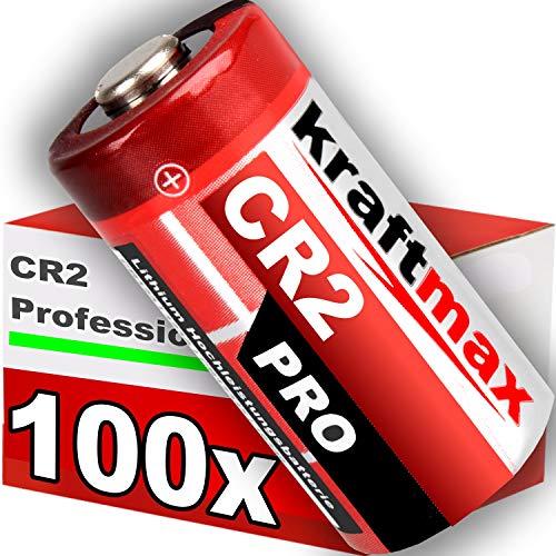 kraftmax 100er Pack CR2 Lithium Hochleistungs- Batterie für professionelle Anwendungen - Neueste Generation