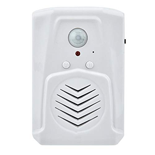Tosuny Bewegungssensor-Alarm, USB-/batteriebetriebener PIR-Infrarot-Bewegungssensor, aktivierter Alarm, MP3-Audio-Player, Infrarot-Induktions-Türklingel