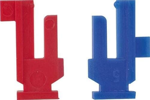 2 Stück REITER/Einschalter/Ausschalter, blau/rot, Größe: 12 x 5mm für Schaltuhr: für Viessmann Trimatik/Tetramatik und andere, NEU