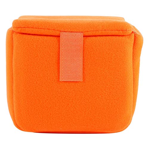 Zerone Wasserdichte Kameratasche, stoßfeste, gepolsterte DSLR-Kamerataschen, Einsatz-Schutzhülle, Kamera-Organizer mit Klettverschluss zur Aufbewahrung der Kamera (orange)