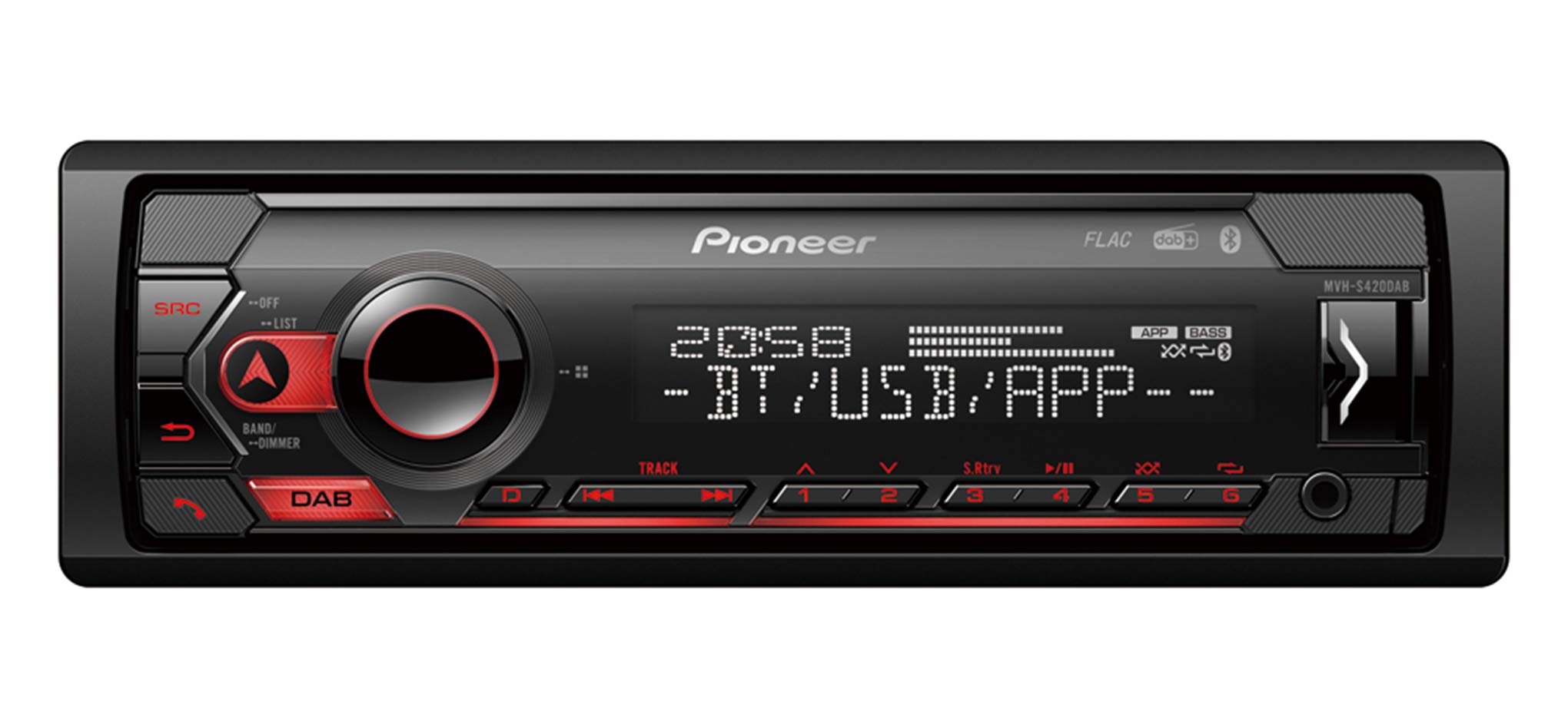 Pioneer MVH-S420DAB Autoradio DAB+ Tuner, Bluetooth-Freisprecheinrichtung, AppRadio
