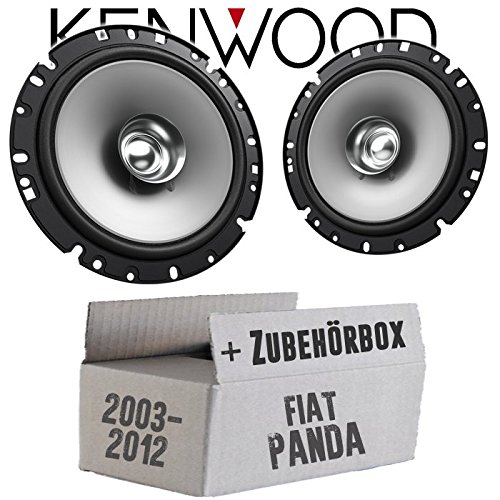 Lautsprecher Boxen Kenwood KFC-S1756-16,5cm Koax Auto Einbauzubehör - Einbauset für FIAT Panda 169 Front - justSOUND