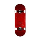 NOAHWOOD Fingerboard Complete PRO 6-Layer Bamboo Handmade Fingerboards NW5.0 Deck (100x33mm Deck+NW3.0 King Trucks 34mm Silvery +2.0 White Wheels) King of Skate Red