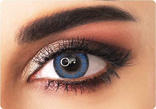 ADORE natürlich farbige Kontaktlinsen Farbe BLAU – BI BLUE – nicht gradiert – dreimonatlich + kostenloser personalisierter Linsenbehälter