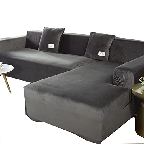 RUSWEST Sofa Überwürfe elastische Stretch Sofabezug, Sofabezug L Form, Sofaüberwurf für Sektionssofa, Stretch Sofabezug, Elastische Sofa Abdeckung Couch Schonbezug,E,3seat