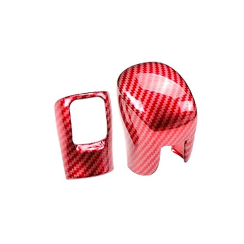 Xuanqingyi Store Auto-Handbremsschutz, Auto-Griff-Griffknopf-Abdeckung, Handbremshülsen-Schutz, Auto-Dekoration, kompatibel mit CRV, kompatibel mit ZRV, kompatibel mit Version ( Color : Red carbon fib