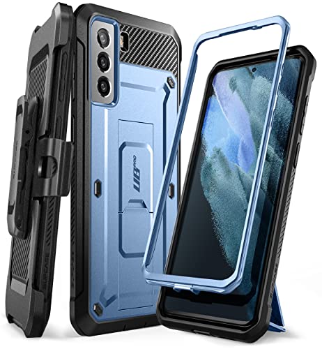 SUPCASE Outdoor Hülle für Samsung Galaxy S21 (6.2") 5G Handyhülle Bumper Case Rugged Schutzhülle Cover [Unicorn Beetle Pro] OHNE Displayschutz mit Gürtelclip und Ständer 2021 Ausgabe (Blau)