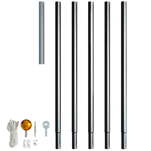 Black aluminium pole kit for 20 ft / 6 m Twinkly Light Tree
