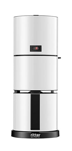 Ritter Kaffeemaschine pilona 5, weiß, Filterkaffeemaschine mit Isolierkanne, bis zu 8 Tassen à 125 ml, schwenkbarem Filterträger, Abschlatautomatik, 0-Watt-Standby Modus, made in Germany