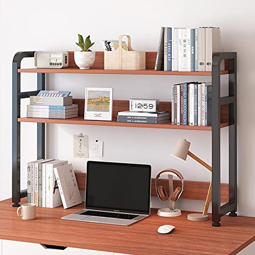 RedAeL Desktop-Bücherregal aus Metall und Holz: Stilvolles Aufbewahrungsregal für Büro und zu Hause