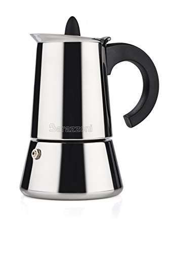 Barazzoni die Espressokocher 6 Tassen, Aluminium, Grau, 11.3 x 14.8 x 19.7 cm