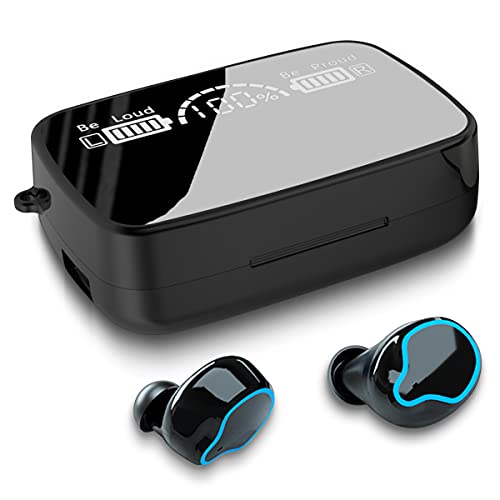 Kopfhörer Bluetooth 5.1 In-Ear Ohrhörer kompatibel mit Samsung Galaxy Z Flip 5 / Flip 4 / Flip 3 / Folf 5 / Fold 4 / Fold 3 / Fold 2 Wireless Headset Ladebox Sound Bass Schwarz IPX7 Wasserdicht