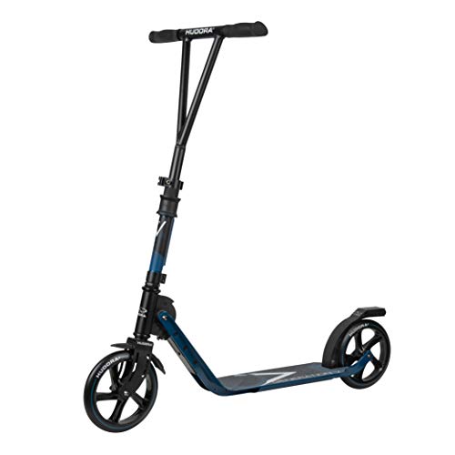 HUDORA BigWheel Generation V 205, dunkelblau | Leicht Faltbarer Scooter Roller Big Wheel | Tretroller mit extra hoher Laufruhe