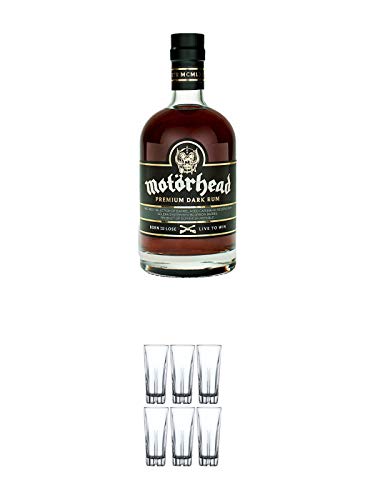 Motörhead RUM 0,7 Liter + Rum Gläser von Nachtmann 0068586-0 - 6 Stk.