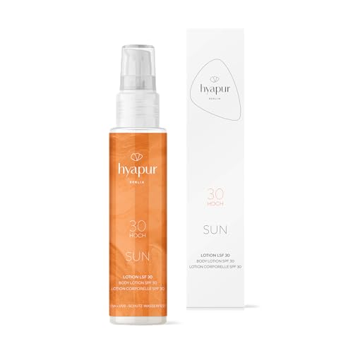 hyapur® SUN Lotion LSF 30, 100ml - Sonnenschutz, hilft Sonnenbrand und lichtbedingter Hautalterung vorzubeugen - wasserfest