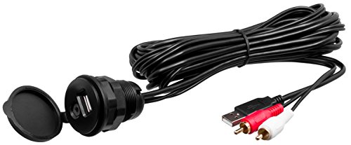 BOSS Audio Systems MUSB35 Universal USB 3,5 mm 1,8 m Lange AUX-Schnittstelle Halterung und Kabel