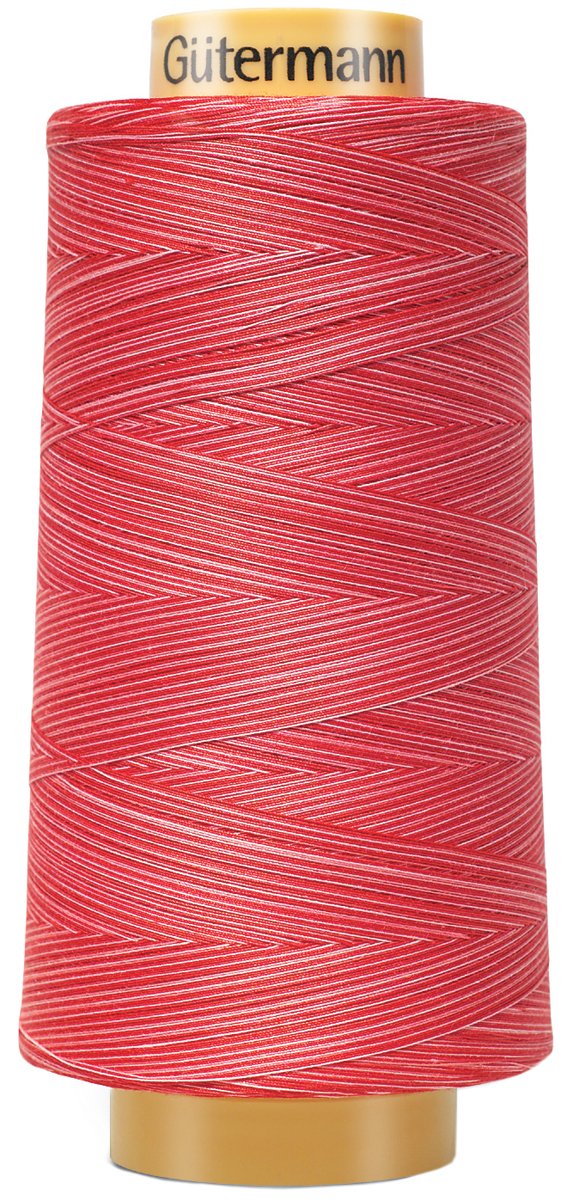Natural Cotton Thread Variegated 3,281yd-Ruby Red