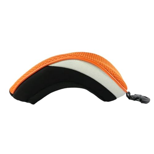 Golfschläger-Schlägerkopfhüllen aus Eisen, Hybrid Utility Headcover, Ersatz-Schutzhülle mit austauschbarem Nummernschild-Set, passend for alle Marken (Color : Orange)