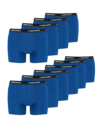 HEAD Herren Basic Boxer 2p Badehose, Schwarz (Blue/Black 021), Large (Herstellergröße: 030) (2er Pack)