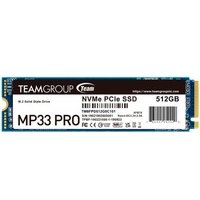 TEAMGROUP MP33 PRO 512 GB M.2 PCIe 2280 NVMe 1.3 interne SSD, bis zu 2100 MB/s Gen3x4 Solid State Drive, Terabyte Written TBW>400 TB TM8FPD512G0C101