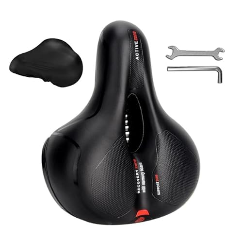 Cloud Comfort Pro 2.0 Bicycle Saddle, Women's Comfortable Soft, Cloud Comfort Pro Saddle Men, Bicycle Seat with Red Warning Stripes