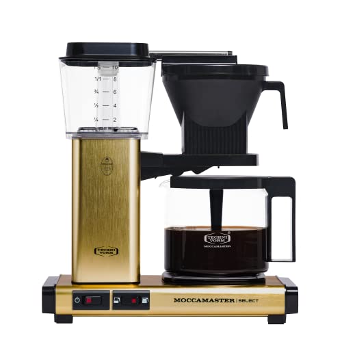 Moccamaster Filter Kaffeemaschine KBG Select, 1.25 Liter, 1520 W, Brushed Brass