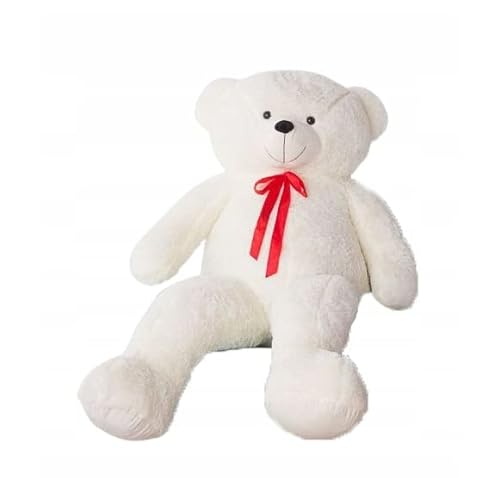 Lifestyle & More Riesen Teddybär Kuschelbär weiß 100-140 cm XL-XXL Plüschbär Kuscheltier samtig weich (140 cm)