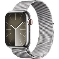 Apple Watch Series 9 LTE 45mm Edelstahl Silber Milanaise Silber