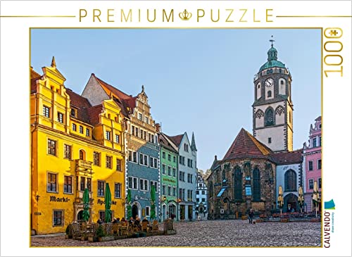 CALVENDO Puzzle Markt mit Frauenkirche in Meißen 1000 Teile Lege-Größe 64 x 48 cm Foto-Puzzle Bild von Birgit Seifert