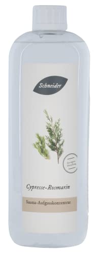 Saunabedarf Schneider - Aufgusskonzentrat Cypresse-Rosmarin - kräuterig-herber Saunaaufguss - 1000ml Inhalt