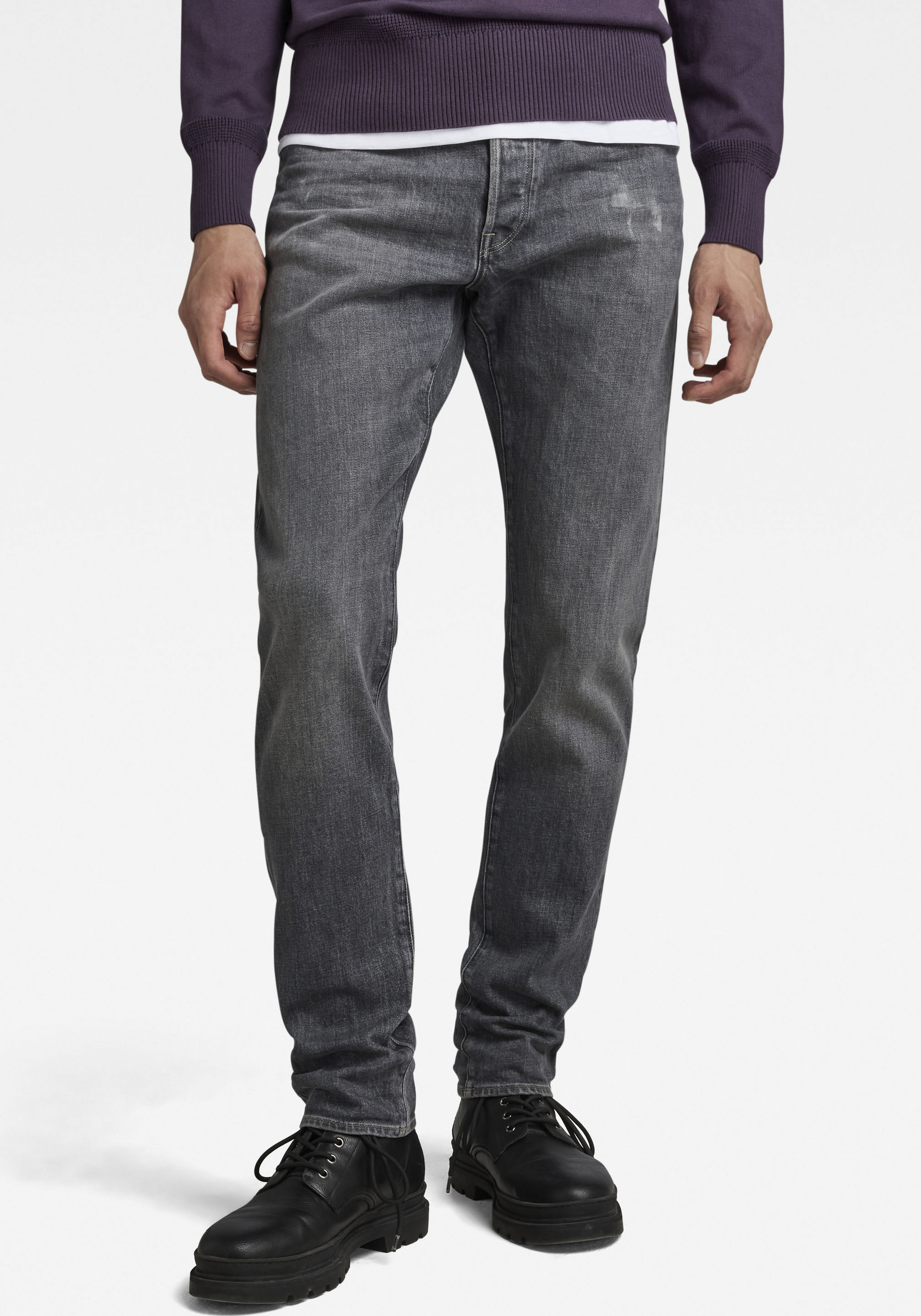 G-STAR RAW Herren 3301 Slim Jeans, Grey (dk aged cobler 7863-3143), 33W / 36L