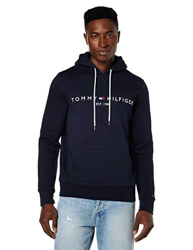 Tommy Hilfiger Herren Tommy Logo Hoody Sweatshirt, Blau (Chambray Blue 422), XX-Large (Herstellergröße:XXL)