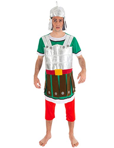 Römischer Krieger Asterix und Obelix Gallier rot-grün-Weiss - M