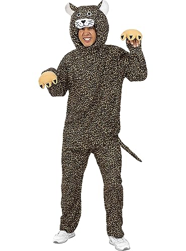 Funidelia | Leoparden Kostüm für Herren ▶ Tiere, Wüste, Dschungel - Kostüme für Erwachsene & Verkleidung für Partys, Karneval & Halloween - Größe L-XL - Braun