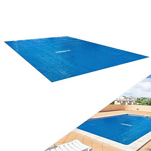 Arebos Pool Solarfolie/Abdeckung | Solarabdeckplane eckig Ø 4,5 x 2,2 m Blau | Solarplane Stärke 120 µm | Solar-Rolle zuschneidbar | Poolheizung für Wassererwärmung | Wärmeplane | Poolsolarplane