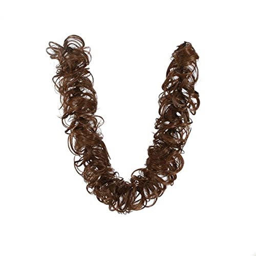 Haarteil Haargummi DIY lockiges langes Chignon-Haarteil, Haarband for Frauen, unordentliche Haarknotenverlängerungen, 80 cm lange synthetische, zerzauste, flauschige Haarknoten, umwickelbare Haargummi
