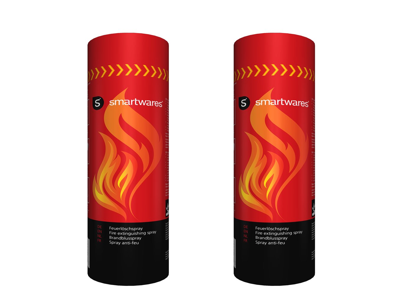 Smartwares 2er-Set Handliches Feuerlöschspray für Entstehungsbrände für Haushalt, Auto, Camping; FS600