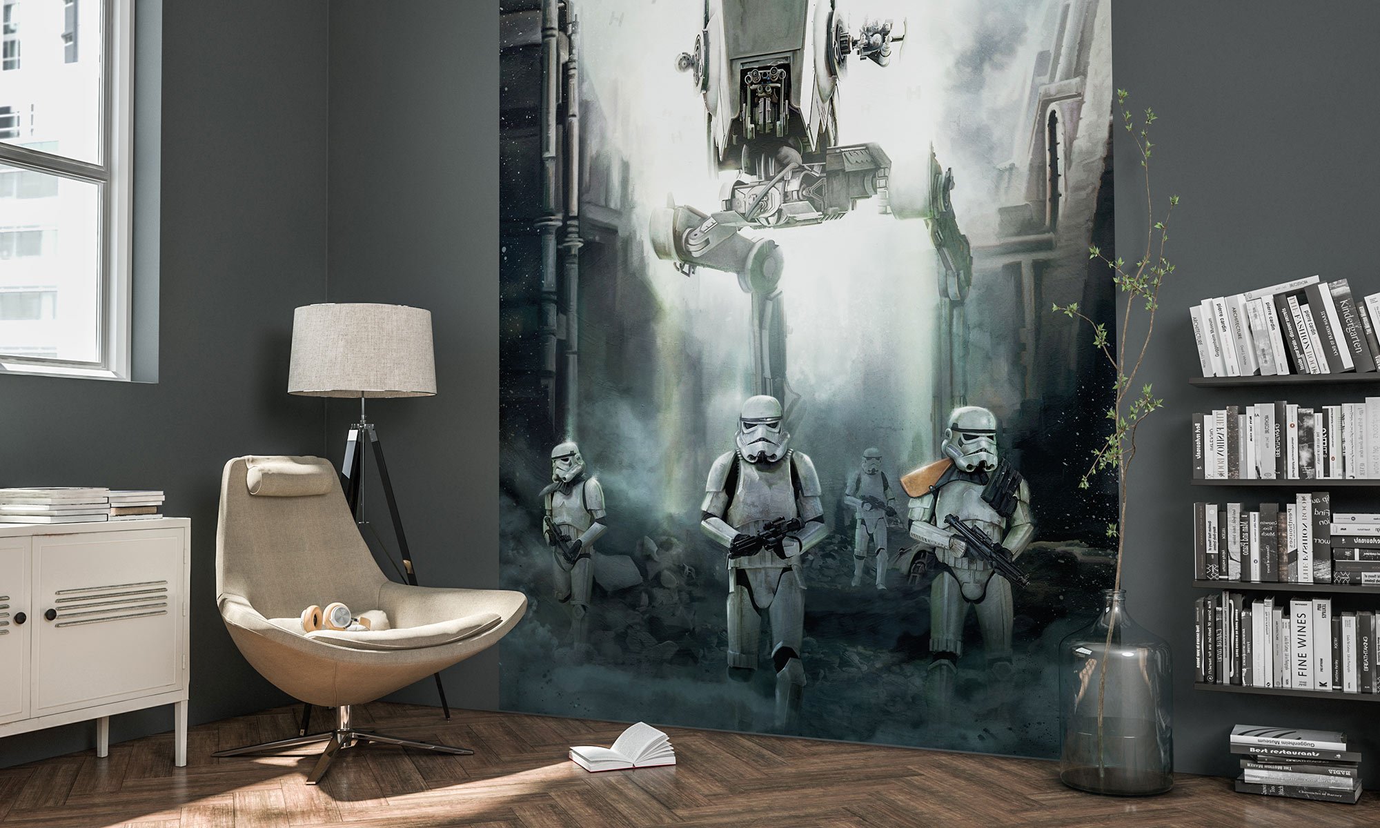 Komar Star Wars Vlies Fototapete IMPERIAL FORCES | 200 x 250 cm | Tapete, Wand Dekoration, Rebellen, Kinderzimmer | 001-DVD2, Bunt