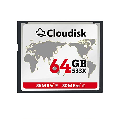 Cloudisk CF-Karte Compact Flash-Speicherkarte Leistung für Fotokameras (64GB - 533X)