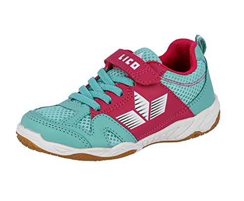 Lico Mädchen Sport VS Multisport Indoor Schuhe, Blau (Marine/Türkis/Pink Marine/Türkis/Pink), 30 EU