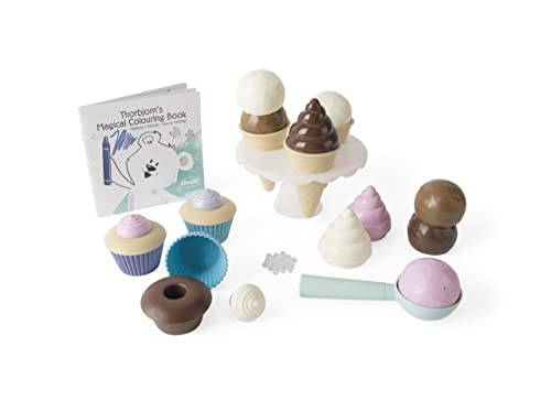 Dantoy – Thorbjorn Dessert Set für Kinderküche - 26 Teilen - Geschirrset - Sandspielzeug Set - Spielküche - Kinder ab 2 Jahre - Rollenspiele - Plastik - Nordic-Ecolabel - Produziert in Dänemark