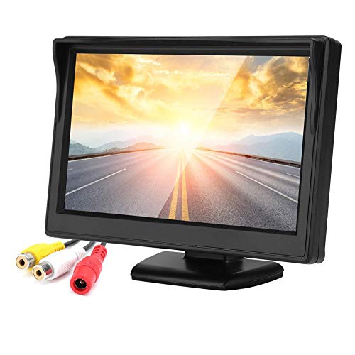Auto-Monitor, 5-Zoll-HD-TFT-LCD-Auto-Rückfahrkamera wasserdichte Monitor-Unterstützung PAL/NTSC-System für Auto-Rückfahrkamera.
