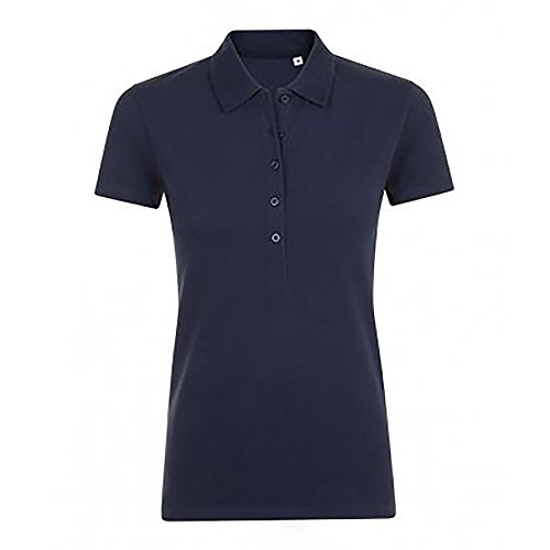 SOLS Damen Phoenix Kurzarm Pique Polo Shirt (L) (Marineblau)