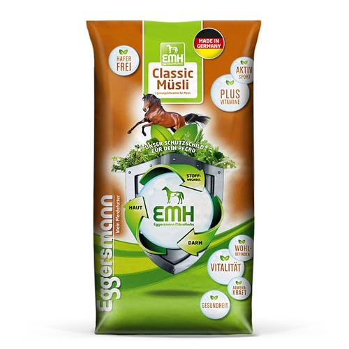 Eggersmann EMH Classic Müsli - Pferdemüsli ohne Hafer für Sportpferde zum Schutz des Muskelapparats - 20 kg Sack